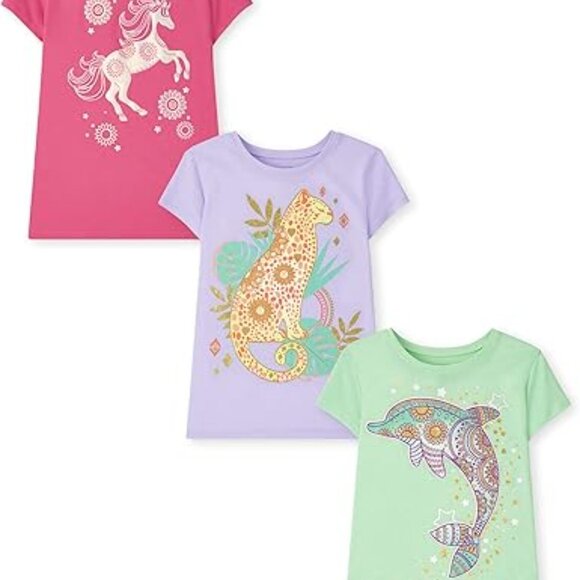 Children's Place, 3 Pack, NWT, Small, Short Sleeve Graphic T-shirts - Picture 1 of 5